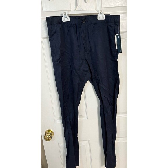 Perry Ellis Linen Blend Drawstring Mens Pant - Picture 3 of 10
